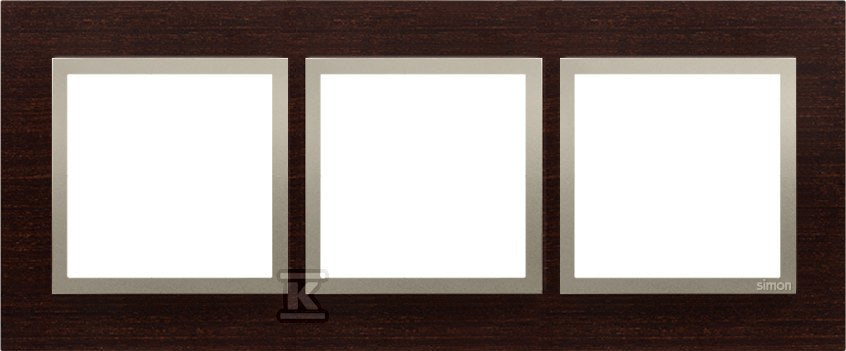 Ramka 3-krotna Nature-Drewno, ZŁOTE WENGE, IP20/IP44' ('IP44-zastosować uszczelki DUN3), SIMON54 NATURE