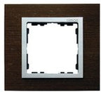 Ramka 3-krotna wenge / ramka pośrednia aluminium mat Simon 82
