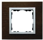 Ramka 3-krotna wenge / ramka pośrednia aluminium mat Simon 82