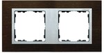 Ramka 3-krotna wenge / ramka pośrednia aluminium mat Simon 82