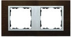 Ramka 3-krotna wenge / ramka pośrednia aluminium mat Simon 82