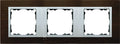 Ramka 3-krotna wenge / ramka pośrednia aluminium mat Simon 82