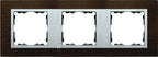 Ramka 3-krotna wenge / ramka pośrednia aluminium mat Simon 82