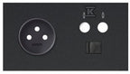 Panel 2-krotny: 1 gniazdo + 1 TV + 1 RJ45, czarny mat, SIMON100