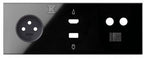 Panel 3-krotny: 1 gniazdo + 1 HDMI + 1 USB + 1 TV + 1 RJ45, czarny, SIMON100