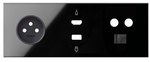 Panel 3-krotny: 1 gniazdo + 1 HDMI + 1 USB + 1 TV + 1 RJ45, czarny mat, SIMON100