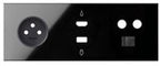 Panel 3-krotny: 1 gniazdo + 1 HDMI + 1 USB + 1 TV + 1 RJ45, czarny mat, SIMON100