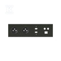 Panel 4-krotny: 2 gniazda + HDMI + USB + TV/SAT+ RJ45, czarny mat, SIMON100