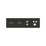 Panel 4-krotny: 2 gniazda + HDMI + USB + TV/SAT+ RJ45, biały, SIMON100