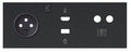 Panel 3-krotny: 1 gniazdo + 1 HDMI + 1 USB + 1 TV + 1 RJ45, czarny mat, SIMON100