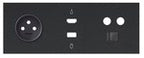 Panel 3-krotny: 1 gniazdo + 1 HDMI + 1 USB + 1 TV + 1 RJ45, czarny, SIMON100