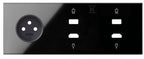Panel 3-krotny: 1 gniazdo + 1 HDMI + 1 USB + 1 HDMI + 1 USB, czarny, SIMON100