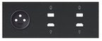 Panel 3-krotny: 1 gniazdo + 1 HDMI + 1 USB + 1 HDMI + 1 USB, czarny, SIMON100