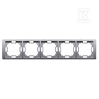 Ramka 5-krotna - uniwersalna poziom i pion, stal inox, BASIC NEOS