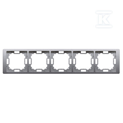 Ramka 5-krotna - uniwersalna poziom i pion, stal inox, BASIC NEOS