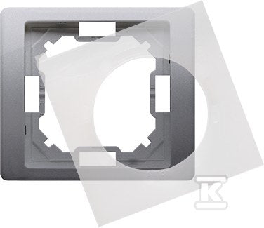 Ramka 1-krotna do wersji bryzgoszczelnej IP44 z uszczelką, stal inox, BASIC NEOS