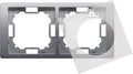 Ramka 2-krotna do wersji bryzgoszczelnej IP44 z kompletem uszczelek, stal inox, BASIC NEOS