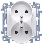 Gniazdo komputerowe podwójne RJ45 kategoria 5e (moduł, beż Simon10