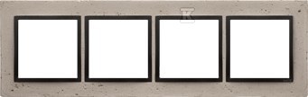Ramka 4-krotna Nature-Beton, FUNDA MENTE, IP20/IP44 (IP44-należy zastosować zestaw uszczelek DUN4) SIMON54 NATURE