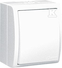 Łącznik krzyżowy bryzgoszczelny IP54, bez piktogramu 10AX, 250V~, zaciski śrubowe, biały, AQUARIUS