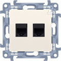Gniazdo komputerowe podwójne RJ45 kategoria 5e (moduł, beż Simon10