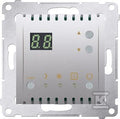 Regulator temperatury z wyświetlaczem z czujnikiem wewnętrznym (moduł) 16(2) A, 230V~, srebrny mat, SIMON54