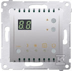 Regulator temperatury z wyświetlaczem z czujnikiem wewnętrznym (moduł) 16(2) A, 230V~, srebrny mat, SIMON54