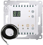 Regulator temperatury z wyświetlaczem z czujnikiem zewnętrznym (moduł) 16(2) A, 230V~, biały *W komplecie czujnik zewnętrzny (sonda), SIMON54