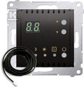 Regulator temperatury z wyświetlaczem z czujnikiem zewnętrznym (moduł) 16(2) A, 230V~, antracyt *W komplecie czujnik zewnętrzny (sonda), SIMON54
