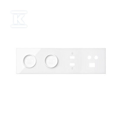 Panel 4-krotny: 2 gniazda + HDMI + USB + TV/SAT+ RJ45, biały, SIMON100