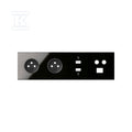 Panel 4-krotny: 2 gniazda + HDMI + USB + TV/SAT+ RJ45, czarny, SIMON100