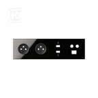 Panel 4-krotny: 2 gniazda + HDMI + USB + TV/SAT+ RJ45, czarny, SIMON100