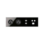 Panel 4-krotny: 2 gniazda + HDMI + USB + TV/SAT+ RJ45, biały, SIMON100