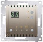 Regulator temperatury z wyświetlaczem z czujnikiem wewnętrznym (moduł) 16(2) A, 230V~, złoty mat, SIMON54