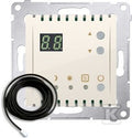 Regulator temperatury z wyświetlaczem z czujnikiem zewnętrznym (moduł) 16(2) A, 230V~, kremowy *W komplecie czujnik zewnętrzny (sonda), SIMON54