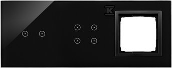 Panel dotykowy S54 Touch, 3 moduły, 2 pola dotykowe poziome + 4 pola dotykowe + 1 otwór na osprzęt S54, wulkaniczna lawa, SIMON54 TOUCH