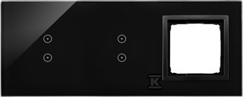 Panel dotykowy S54 Touch, 3 moduły, 2 pola dotykowe pionowe + 2 pola dotykowe pionowe + 1 otwór na osprzęt S54, wulkaniczna lawa, SIMON54 TOUCH