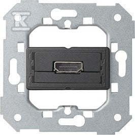 Gniazdo HDMI (V1.4) żeńskie. Podłączenie HDMI kątowe. !Wymagana puszka podtynkowa wielopolowa (nie łączona), SIMON82