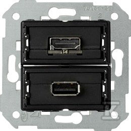 Gniazdo USB + HDMI (V1.4), żeńskie. Podłączenie HDMI kątowe. !Wymagana puszka podtynkowa wielopolowa (nie łączona), SIMON82