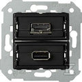Gniazdo USB + HDMI (V1.4), żeńskie. Podłączenie HDMI kątowe. !Wymagana puszka podtynkowa wielopolowa (nie łączona), SIMON82