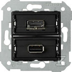 Gniazdo USB + HDMI (V1.4), żeńskie. Podłączenie HDMI kątowe. !Wymagana puszka podtynkowa wielopolowa (nie łączona), SIMON82