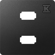 Pokrywa gniazda 2xUSB, grafit, SIMON82