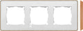 Ramka 3-krotna, Detail SELECT-drewno, BIAŁA / podstawa Drewno, SIMON82 DETAIL