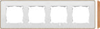 Ramka 4-krotna, Detail SELECT-drewno, BIAŁA / podstawa Drewno, SIMON82 DETAIL