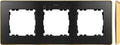Ramka 3-krotna, Detail SELECT-metal, GRAFIT / podstawa Złota, SIMON82 DETAIL