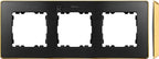 Ramka 3-krotna, Detail SELECT-metal, GRAFIT / podstawa Złota, SIMON82 DETAIL