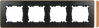 Ramka 4-krotna, Detail SELECT-drewno, GRAFIT / podstawa Drewno, SIMON82 DETAIL