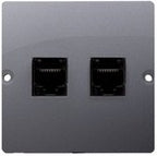 Gniazdo wtyczkowe z uziemieniem (moduł) 16A, 250V~, zaciski śrubowe, srebrny mat, BASIC MODUŁ