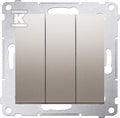 Przycisk potrójny (moduł) 10AX, 250V~, szybkozłącza, złoty mat, SIMON54