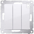 Przycisk potrójny z podświetleniem LED (moduł) 10AX, 250V~, szybkozłącza, biały, SIMON54